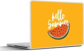 Laptop sticker - 11.6 inch - Zomer - Watermeloen - Oranje - 30x21cm - Laptopstickers - Laptop skin - Cover