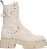 Notre-V 03-438 Veterboots - Laarzen Met Veters - Dames - Beige - Maat 38