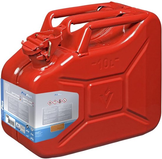 Onbelangrijk Ongeautoriseerd Min Pro Plus Jerrycan 10 liter - Metaal - Rood - UN- en TÜV/GS Gekeurd | bol.com