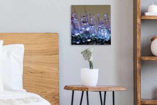 Tableau sur toile A close up early rosée - 20x20 cm - Décoration murale Art