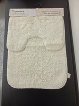 Bathroom solutions bad en toilet mat crèmewit 70x50-50x40