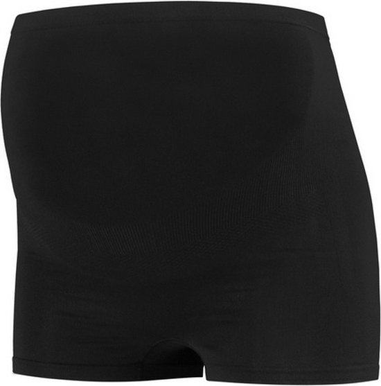 Zwarte zwangerschaps boxershorts met hoge taille.