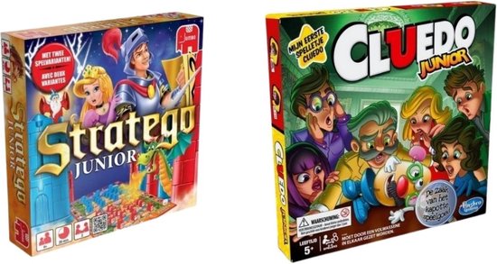 Bordspel: Spellenbundel - 2 Stuks - Stratego Junior & Cluedo Junior, van het merk Hasbro
