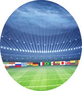 Voetbalstadion world cup - Foto op Dibond - ⌀ 30 cm