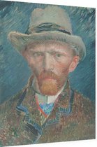 Zelfportret, Vincent van Gogh - Foto op Dibond - 60 x 80 cm