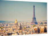 De Eiffeltoren in het zevende arrondissement van Parijs - Foto op Dibond - 60 x 40 cm
