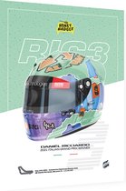 F1 Helm Series - Daniël Ricciardo 2021 Monza (McLaren) - Dibond - 30 x 40 cm