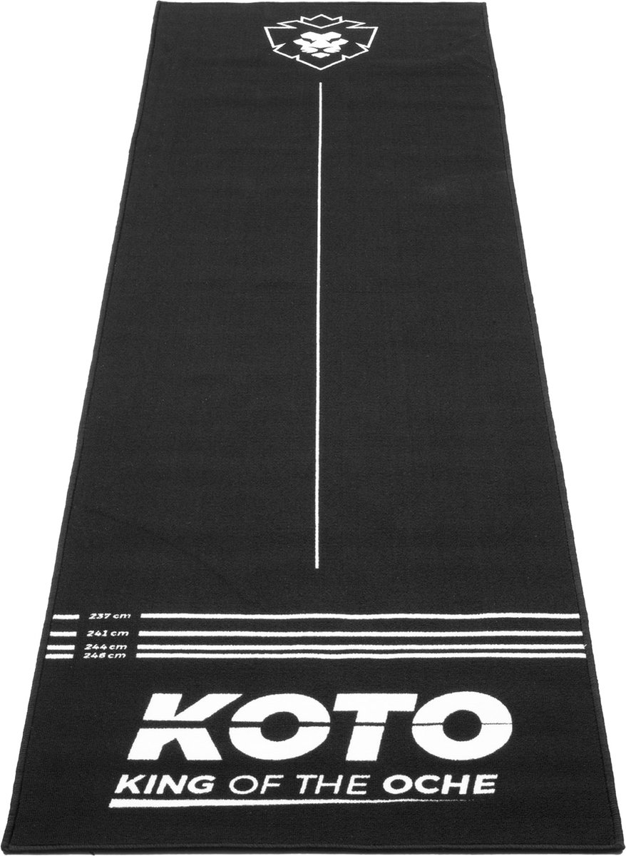 KOTO Carpet - Dartmat - 285 x 80 cm - Zwart - Dart Oche