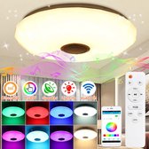 RGB LED-plafondverlichting - 72W - Huisverlichting - APP Bluetooth-muzieklamp - Slimme plafondlamp + afstandsbediening