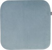 Nolon Jul Stoelkussen Lichtblauw - Velvet - Vierkant - Voor Binnen - Zitkussen Eetkamer - 34 x 34 cm