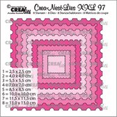 Crea-Nest-Lies XXL Stansen - Nr.97 - Postzegel vierkant - 13x13cm - 8 stuks