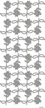 Vaessen Creative Sticker - 10x23cm - 10st - zilver bloemen