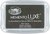 ML-000-800 Memento Luxe inktkussen - Tsukineko - Rich Cacoa - stempelinkt cacao bruin - groot stempelkussen 9x6 cm
