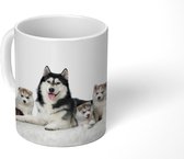 Mok - Moeder met puppy's - 350 ML - Beker