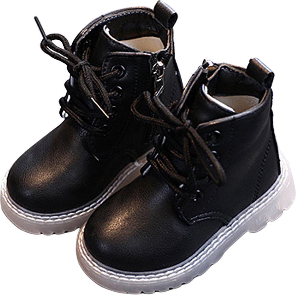 Baby Laarzen, Britse Stijl | Zwarte Laarzen | 24 to 30 maanden | Zij rits sluiting