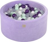 Ronde ballenbak VELVET 90x40 - Violet incl 300 ballen - Mint, Paars, Wit, Transparant | Ballenbakje.nl