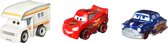 Disney Auto Cars Mini Racers Junior Staal Grijs/geel 3-delig