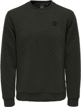 Only & Sons Trui Onsrodney Reg Quilt Crew Neck Sweat 22020711 Peat Mannen Maat - XS