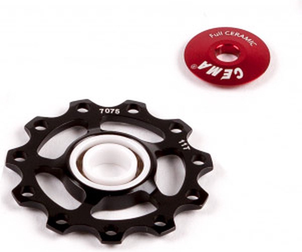 Cema Derailleurwieltjes ALU 10/11V RVS zwart (OS 12-14T)