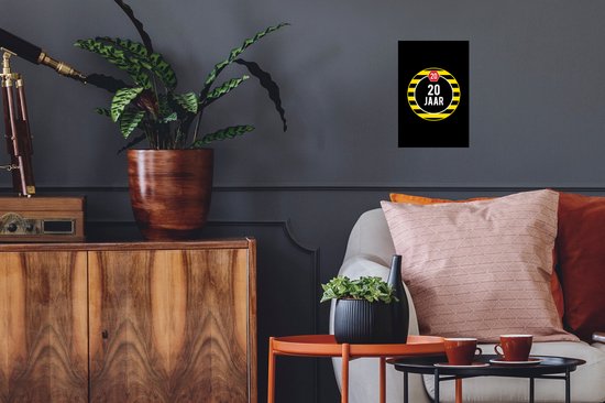 Stickers Stickers muraux - Anniversaire - 20 ans - Zwart - 20x30 cm - Feuille adhésive