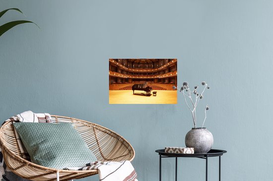 Stickers muraux - Film autocollant - Un piano sur scène dans un théâtre - 30x20 cm - Film adhésif - Stickers muraux Chambre d'enfant - Papier peint autocollant