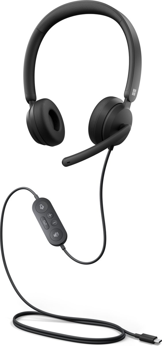 Microsoft I6N-00010 On Ear headset Kabel Computer Stereo Zwart Noise Cancelling Volumeregeling, Microfoon uitschakelbaar (mute)