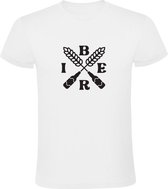 Bier Kruis | Heren T-shirt | Wit | Drank | Alcohol | Pils | Krat | Kroeg | Feest | Festival