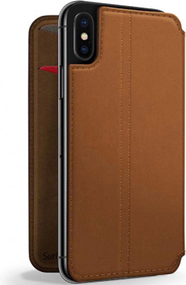 Twelve South Hoesje Met Pasjeshouder Geschikt voor iPhone Xr - Twelve South SurfacePad Bookcase - Bruin