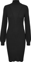 Vero Moda Jurk Vmraina Ls Highneck Above Knee Dress Ga 10250666 Black Dames Maat - M