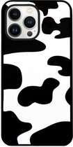 ADEL Siliconen Back Cover Softcase Hoesje Geschikt voor iPhone 13 Pro Max - Koeienhuid
