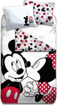 Housse de couette Disney Minnie et Mickey 140 X 200 Cm - Polyester