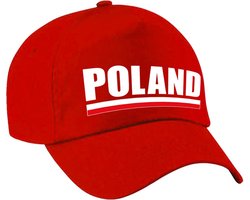 Poland supporters pet rood voor dames en heren - Polen landen baseball cap - supporter accessoire
