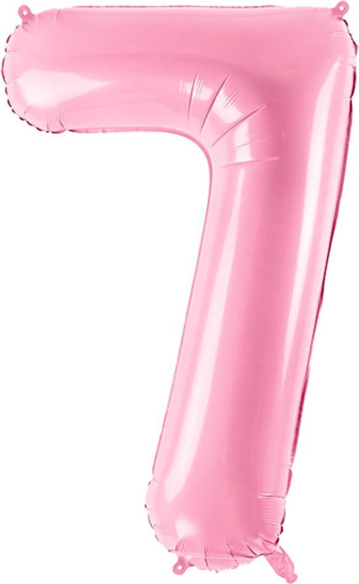 Cijfer 7 (86 cm) - Lichtroze