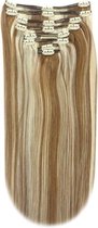 Remy Human Hair extensions straight 18 - bruin / blond 6/613