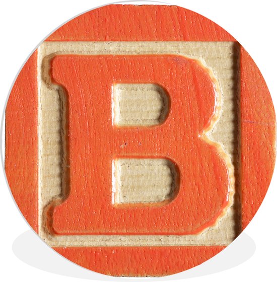 Assiette en plastique Oranje lettre B cercle mural ⌀ 30 cm - impression photo sur cercle mural / cercle vivant (décoration murale)