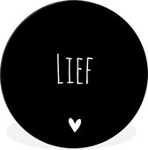 WallCircle - Wandcirkel - Muurcirkel - Spreuken - Lief - Quotes - Aluminium - Dibond - ⌀ 120 cm - Binnen en Buiten XXL