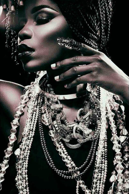 Queen of africa - Fotokunst op Plexiglas - Incl. blind ophangsysteem en 5 jaar garantie