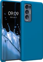 kwmobile telefoonhoesje voor Oppo Find X3 Neo - Hoesje met siliconen coating - Smartphone case in Caribisch blauw