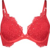 Hunkemöller Dames Lingerie Voorgevormde push-up beugel bh Pauline  - Rood - maat B75