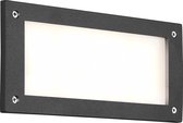LED Tuinverlichting - Wandlamp Buitenlamp - Torna Kitsu - 9W - Warm Wit 3000K - Rechthoek - Mat Antraciet - Aluminium