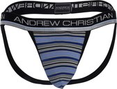 Andrew Christian Madison Stripe Jock w/ Almost Naked Zwart - MAAT S - Heren Ondergoed - Jockstrap voor Man - Mannen Jock