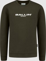 Ballin Amsterdam -  Jongens Slim Fit   Sweater  - Groen - Maat 176