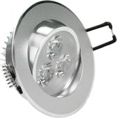 LED-inbouwspots warm wit 3 Watt uitvoering COB aluminium zwenkbaar