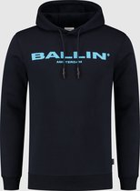 Ballin Amsterdam -  Heren Regular Fit   Hoodie  - Blauw - Maat XL