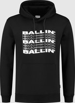 Ballin Amsterdam -  Heren Regular Fit   Hoodie  - Zwart - Maat L