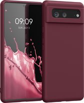 kwmobile telefoonhoesje voor Google Pixel 6 - Hoesje voor smartphone - Back cover in bordeaux-violet