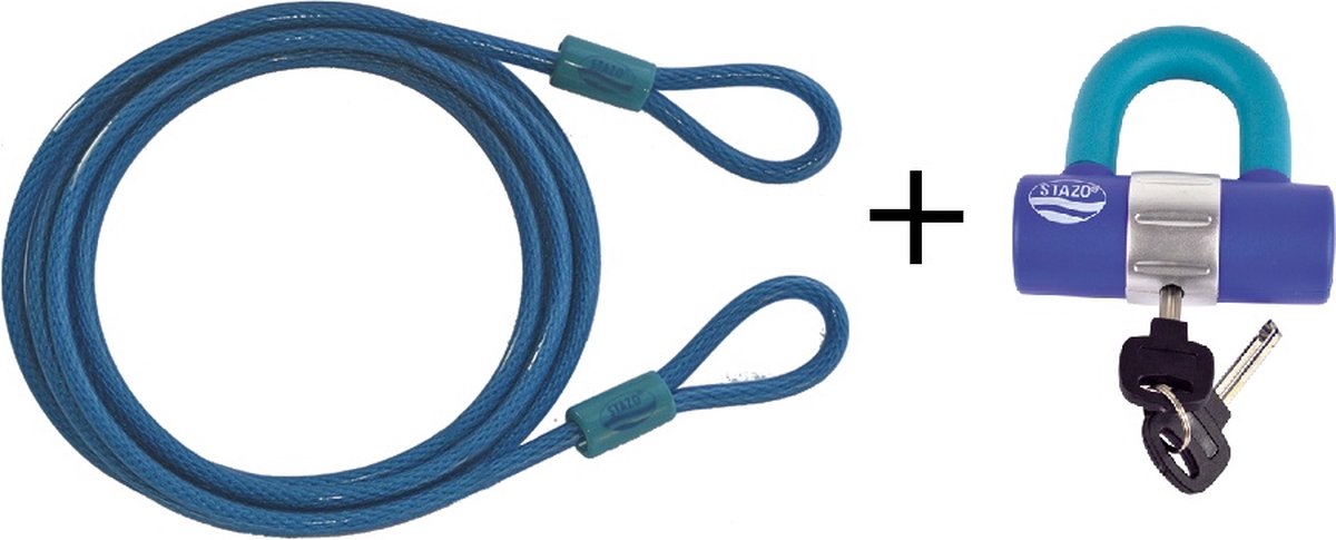 Stazo Lasso Ogenkabel 20/2500 inclusief Stazo beugelslot: ART/CCV gecertificeerd