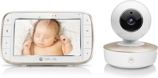 Motorola Nursery VM 855 Connect Baby Monitor - met Motorola Nursery App - 5 inch Ouderunit – Nachtvisie