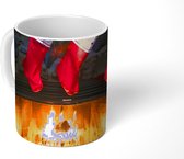 Mok - Sokken voor een open haard - 350 ML - Beker