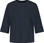 TAIFUN Dames Shirt met 3/4-mouwen en biesjes EcoVero Obsidian-44